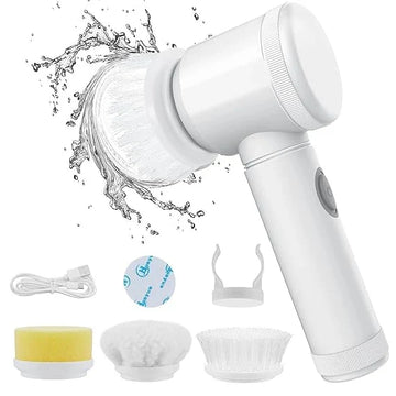 ScrubWhirl™ – 5-in-1 Spin Brush | For Tiles, Corners & More | Daily Cleaning