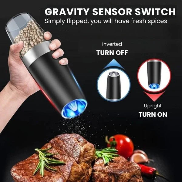 GlowGrind™ – Hands-Free Spice Grinder | LED Precision | One-Hand Operation