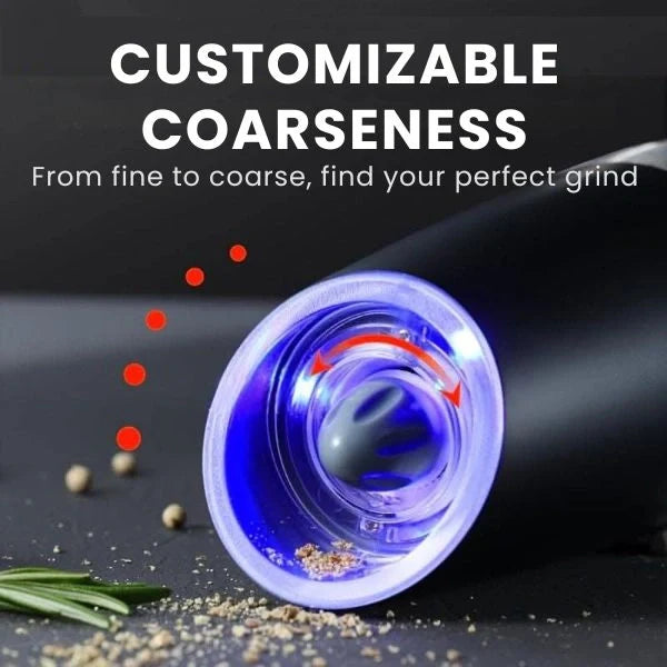 GlowGrind™ – Hands-Free Spice Grinder | LED Precision | One-Hand Operation