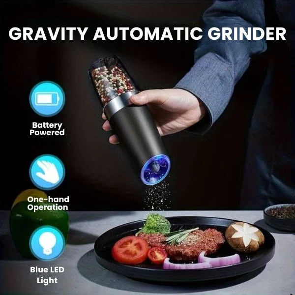 GlowGrind™ – Hands-Free Spice Grinder | LED Precision | One-Hand Operation