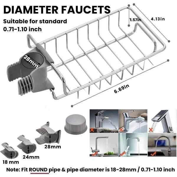 NeatTap™ – Multi-Use Sink Organizer | Rust-Resistant | Fits Most Faucets