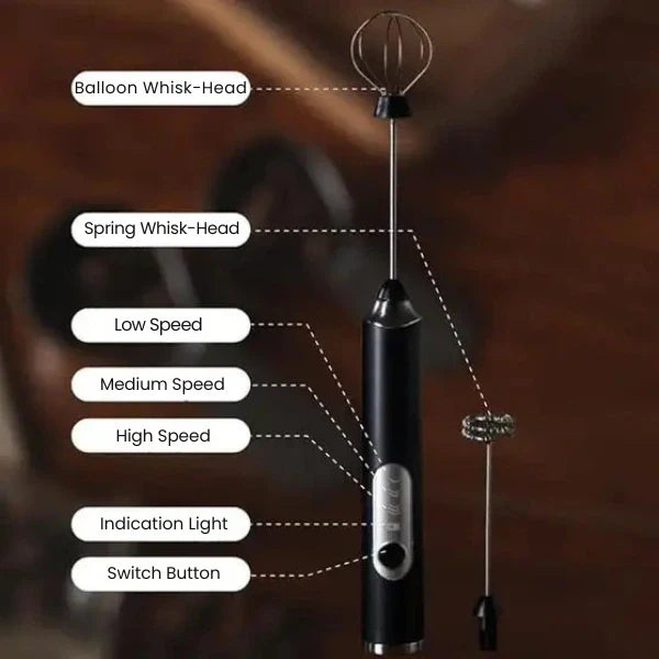 FrothWhirl™ –   2-in-1 Whisk & Beater | Easy to Clean | Café Vibes Anywhere