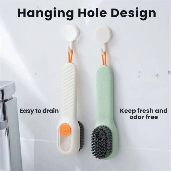 PressClean™ – Built-In Liquid Brush | Multi-Surface Use | Soft Bristles