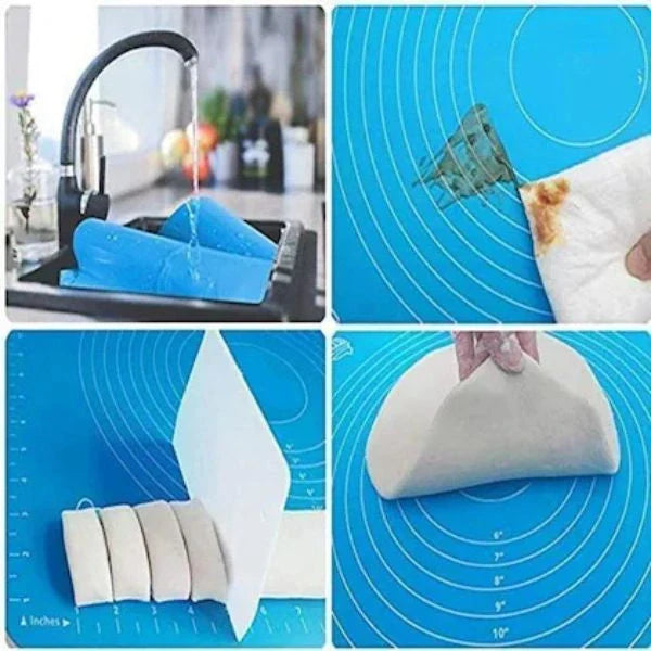 RotiEase – Non-Stick Silicone Rolling Mat | Food Safe | For Roti, Paratha, Pizza