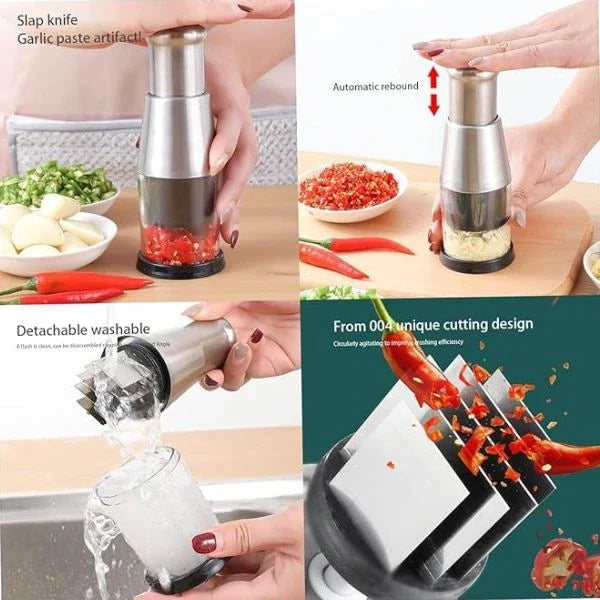 EasySlice™ – Clean & Easy Dicing | Stainless Steel | Perfect for Daily Use | One-Push Operation