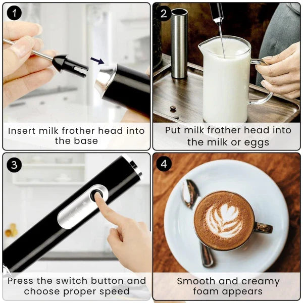 FrothWhirl™ –   2-in-1 Whisk & Beater | Easy to Clean | Café Vibes Anywhere