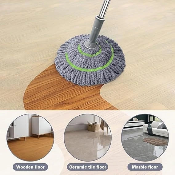 TwistWipe™ – Self-Wringing Floor Mop | 2-in-1 Scrub & Mop Head | Less Effort, More Sparkle