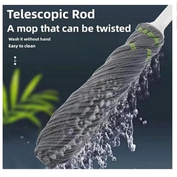 TwistWipe™ – Self-Wringing Floor Mop | 2-in-1 Scrub & Mop Head | Less Effort, More Sparkle