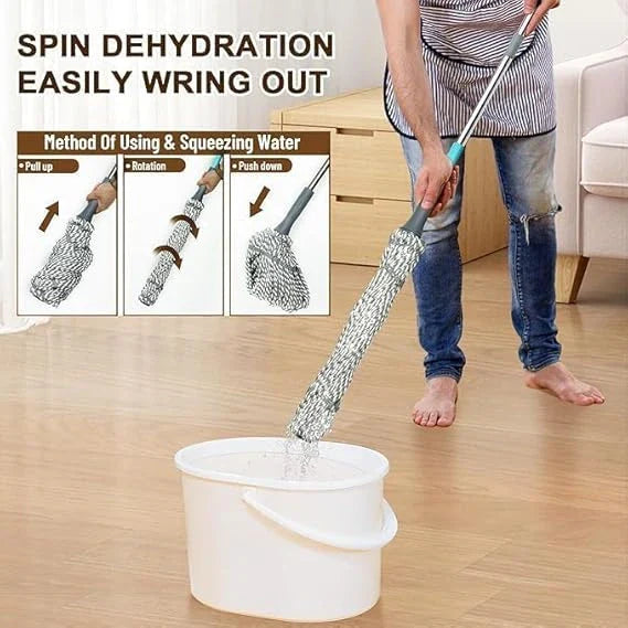 TwistWipe™ – Self-Wringing Floor Mop | 2-in-1 Scrub & Mop Head | Less Effort, More Sparkle