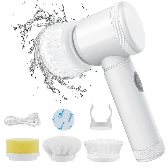 ScrubWhirl™ – 5-in-1 Spin Brush | For Tiles, Corners & More | Daily Cleaning