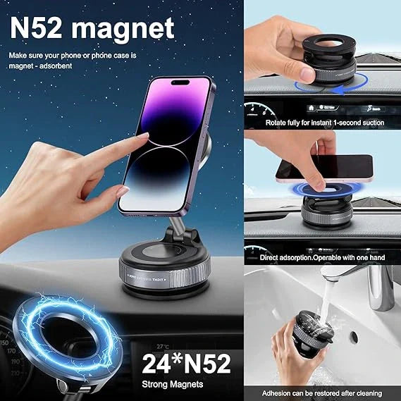 HoldEase™ – Ultra-Strong Magnetic Base | Hands-Free Viewing | Works with All Phones