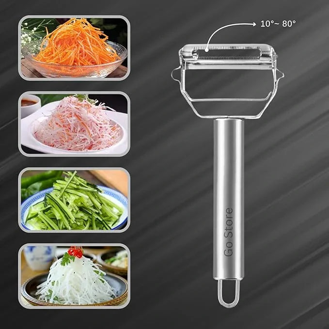 SwiftPeel™ – 3 in 1 Stainless Peeler | Sharp Blades, Anti-Rust | For Quick, Clean Prep