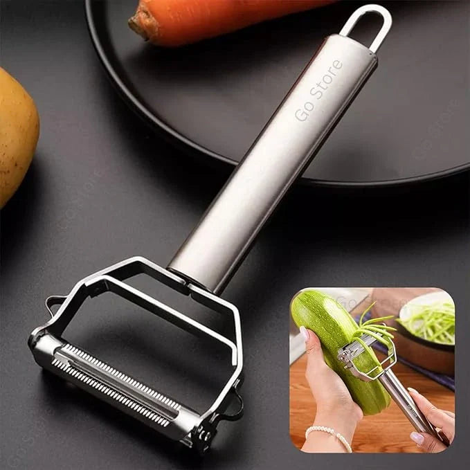 SwiftPeel™ – 3 in 1 Stainless Peeler | Sharp Blades, Anti-Rust | For Quick, Clean Prep