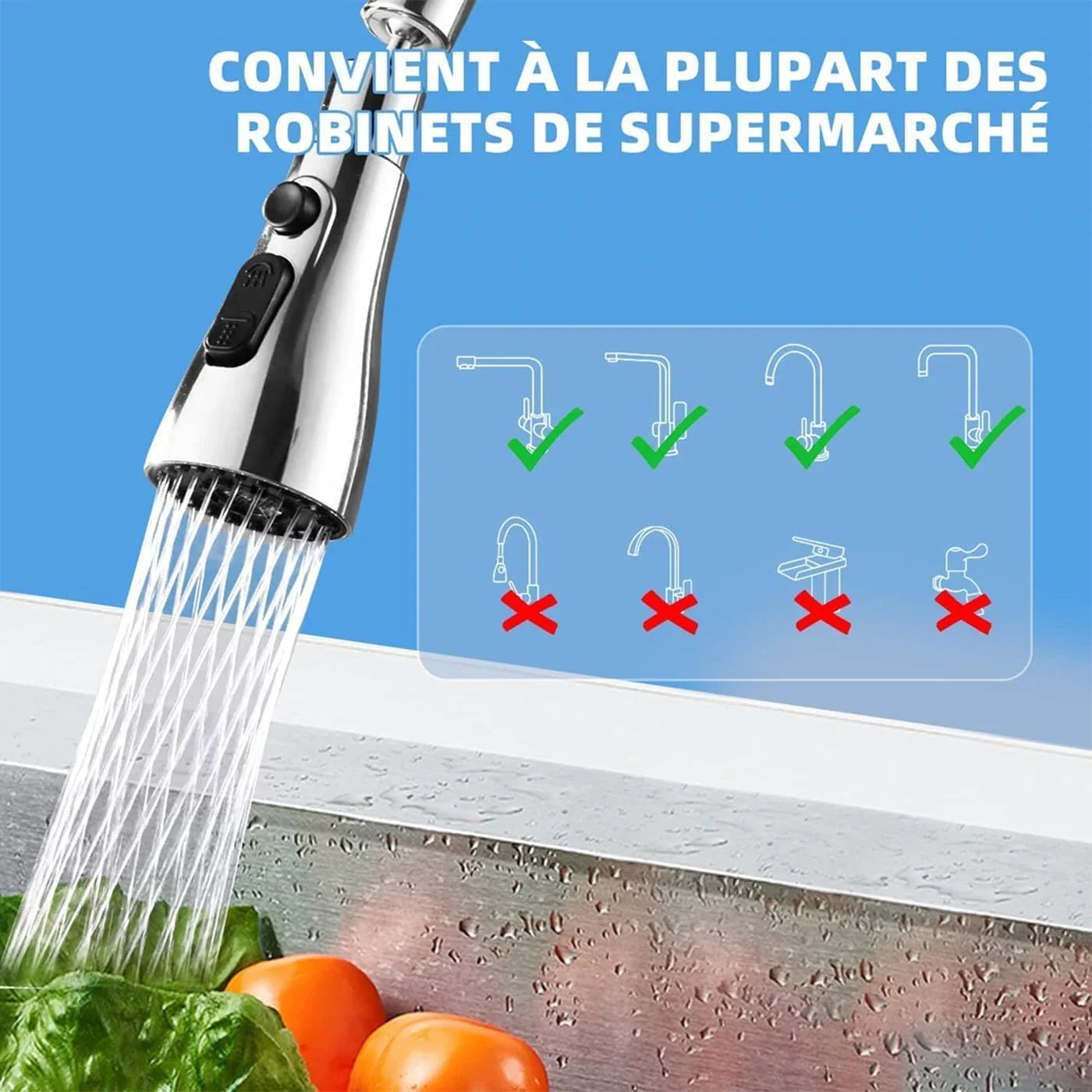 TapTwist™ – Flexible Tap Extension | Rotate, Rinse & Save Water | Easy Fit for Any Sink