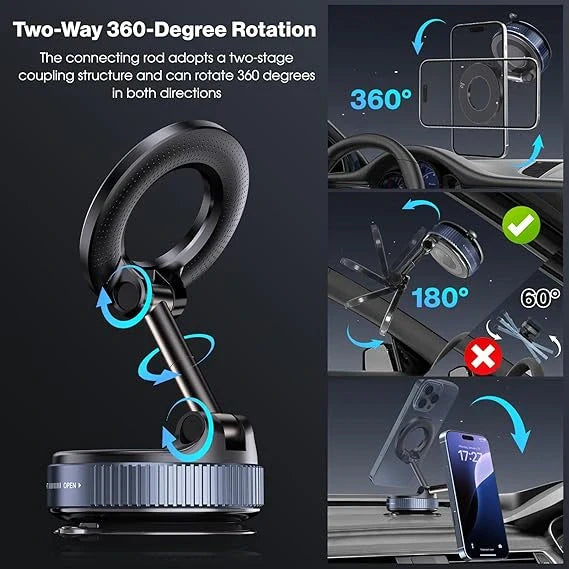 HoldEase™ – Ultra-Strong Magnetic Base | Hands-Free Viewing | Works with All Phones