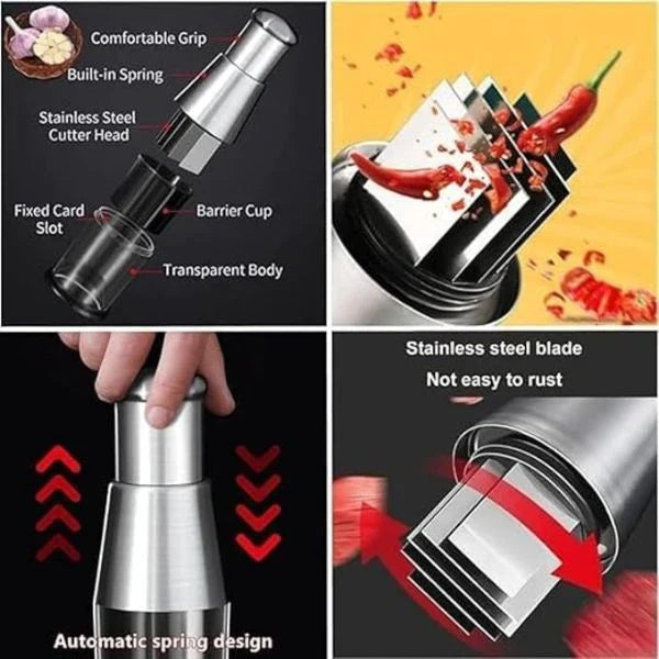 EasySlice™ – Clean & Easy Dicing | Stainless Steel | Perfect for Daily Use | One-Push Operation