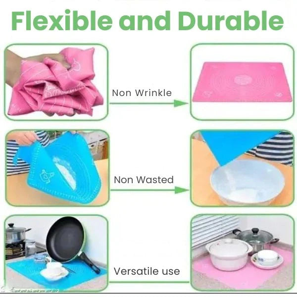 RotiEase – Non-Stick Silicone Rolling Mat | Food Safe | For Roti, Paratha, Pizza